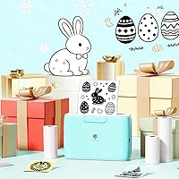 Vista 7 de Phomemo M04S - Impresora térmica con adhesivo AI, impresora inteligente con Bluetooth, compatible con 2/3/4 pulgadas de ancho de impresión, 300 ppp