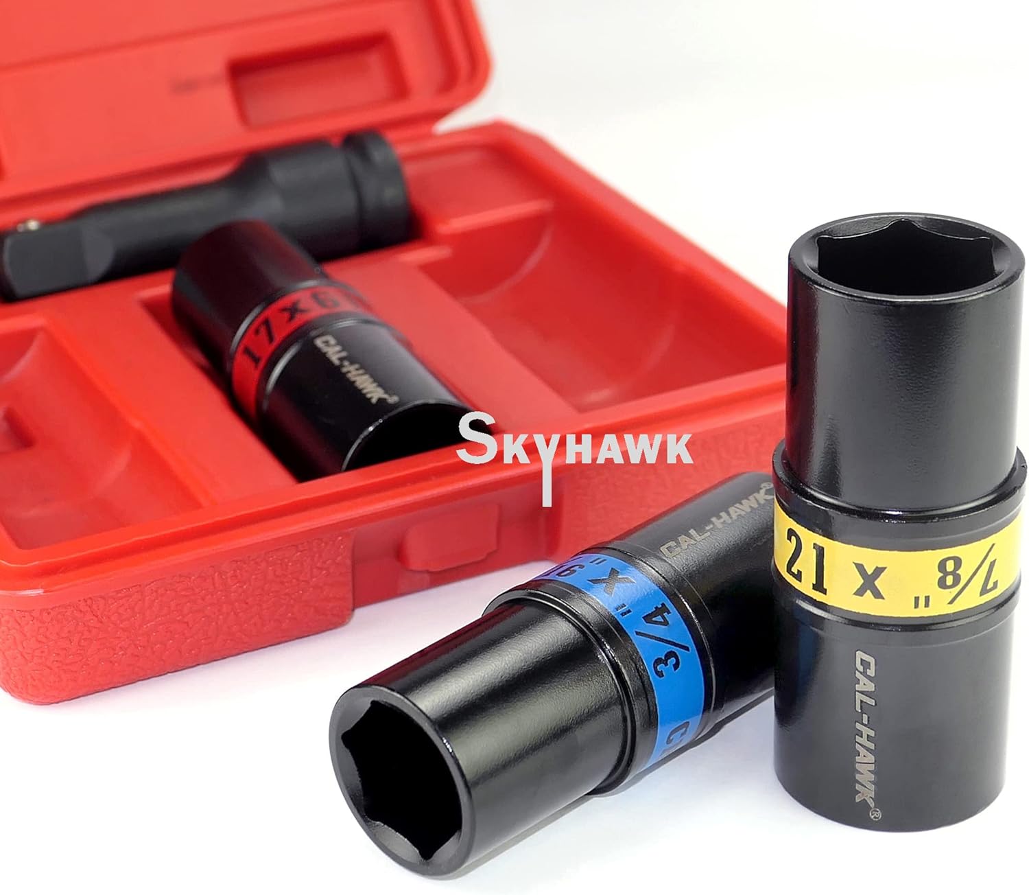 Cal-Hawk 4 Pc. 1/2" Drive Flip Impact Socket Set