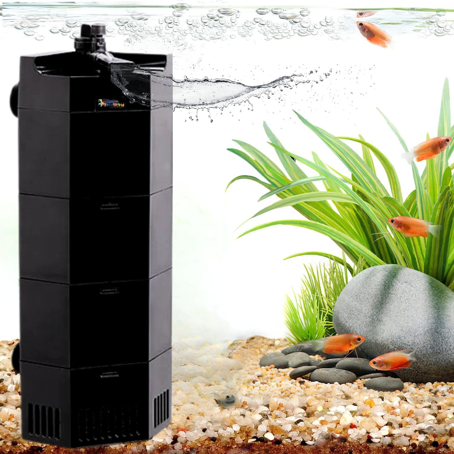 VAYINATO® Sobo WP-707C | 12 Watts | 650L/Hr | Perfect for 2.5~3 Feet Tank Ultra Quiet Aquarium Internal Corner Filter | Fully Submersible Suitable for Fresh Water and Salt Water by Petzlfeworld (B0CVNBCDB3) Amazon Price History, Amazon Price Tracker