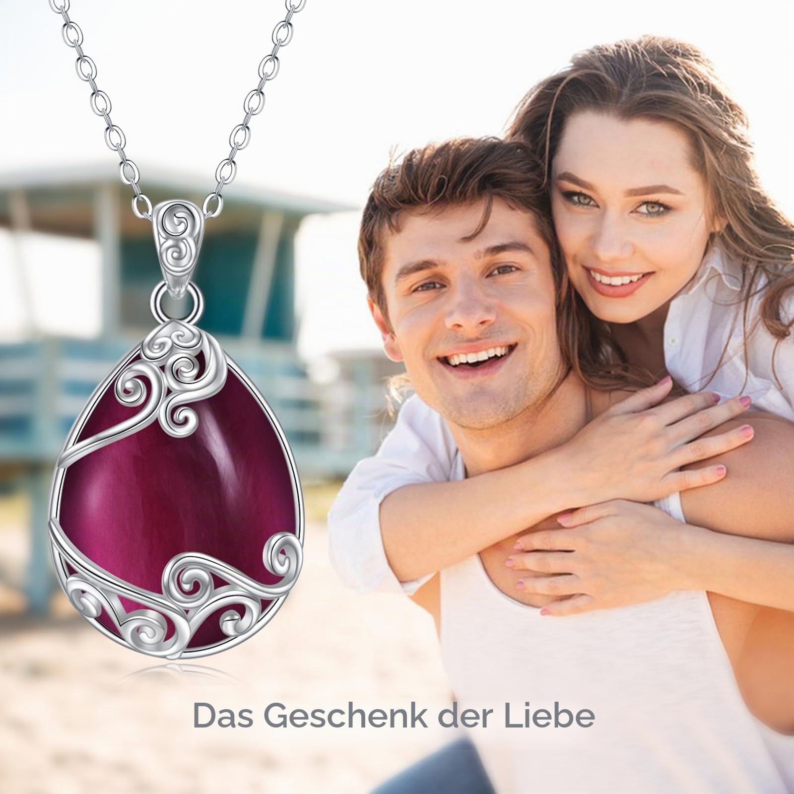 YAFEINI Lebensbaum Kette Mondstein Anhänger Halskette 925 Sterling Silber Baum des Lebens Halskette Baum Leben Schmuck Geschenk für Damen Mädchen Mama