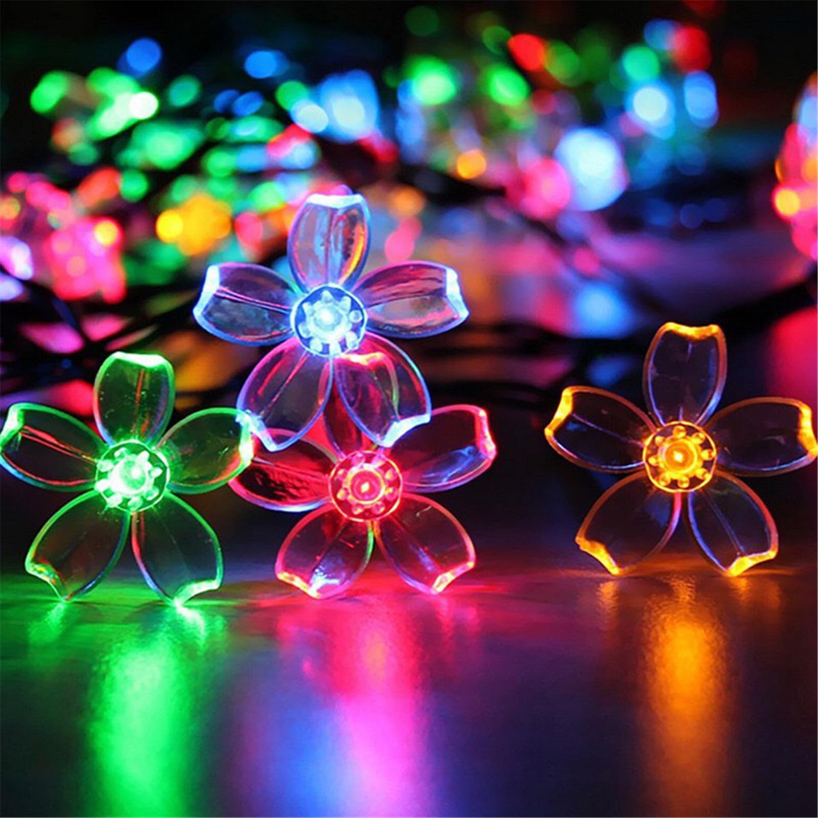 Mateju Solar String Lights Outdoor Garden, 8 Modes Solar Powered LED Fairy Lights with Remote for Indoor Bedroom, Patio, Yard, Party, Wedding, Flowers (Colorful,7M/50LED)