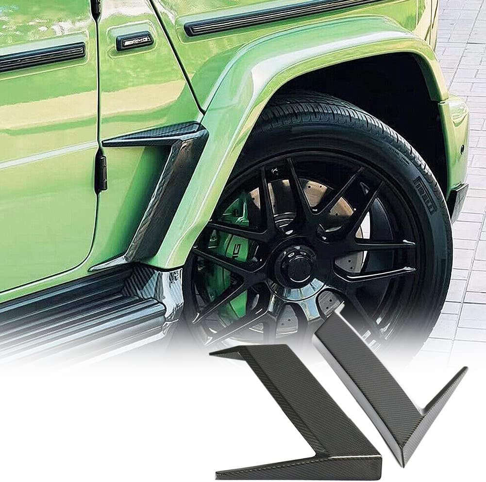 G63 Carbon Fiber Side Vent Trim for Mercedes-Benz G Class G500 G63 AMG Sport Utility 4-Door 2019-2024 Side Air Fender Cover Trim Scoop Winglet Rear Splitters Side Panels