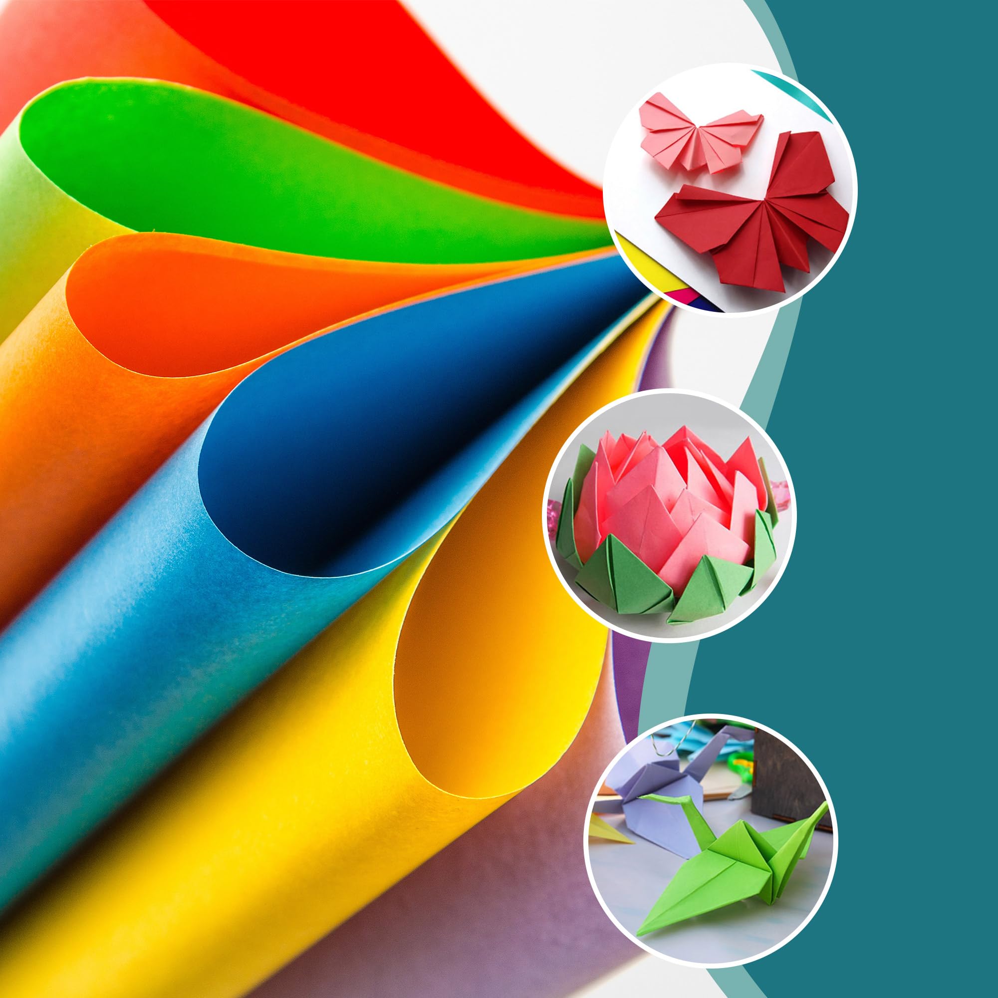 AIMI 80 arkuszy różne kolory luzem dla dzieci przybory szkolne A4 papier do kopiowania papier budowlany przedszkole materiały klasowe podstawowe świetne do sztuki malowania, kolorowania, rysowania