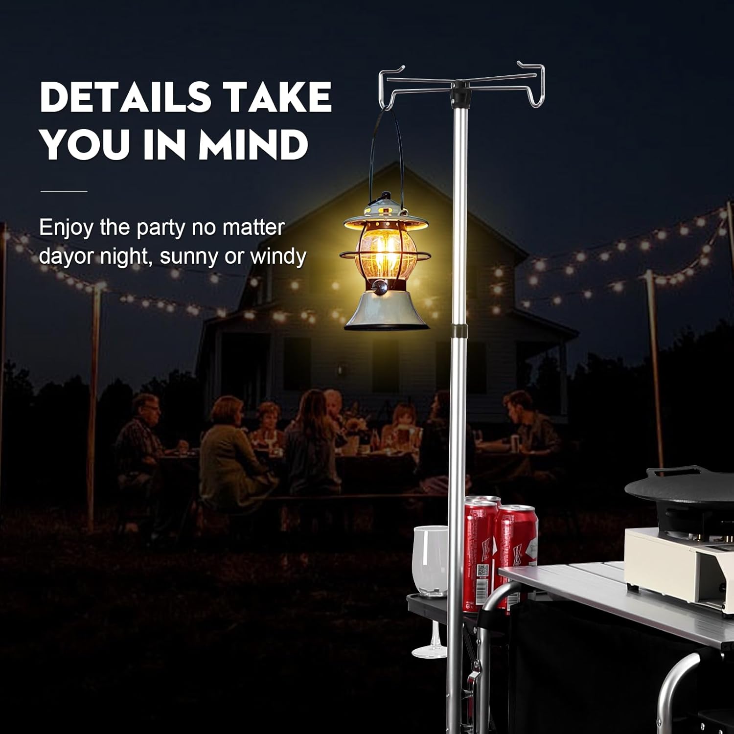 Camping Kitchen Table, Outdoor Cooking Table with 4 Panels & Storage Bag, Aluminum Folding Cooking Station, Heat Resistant Tabletop, Carrying Bag, Quick Set-up for RV,BBQ,Picnic,Traveling