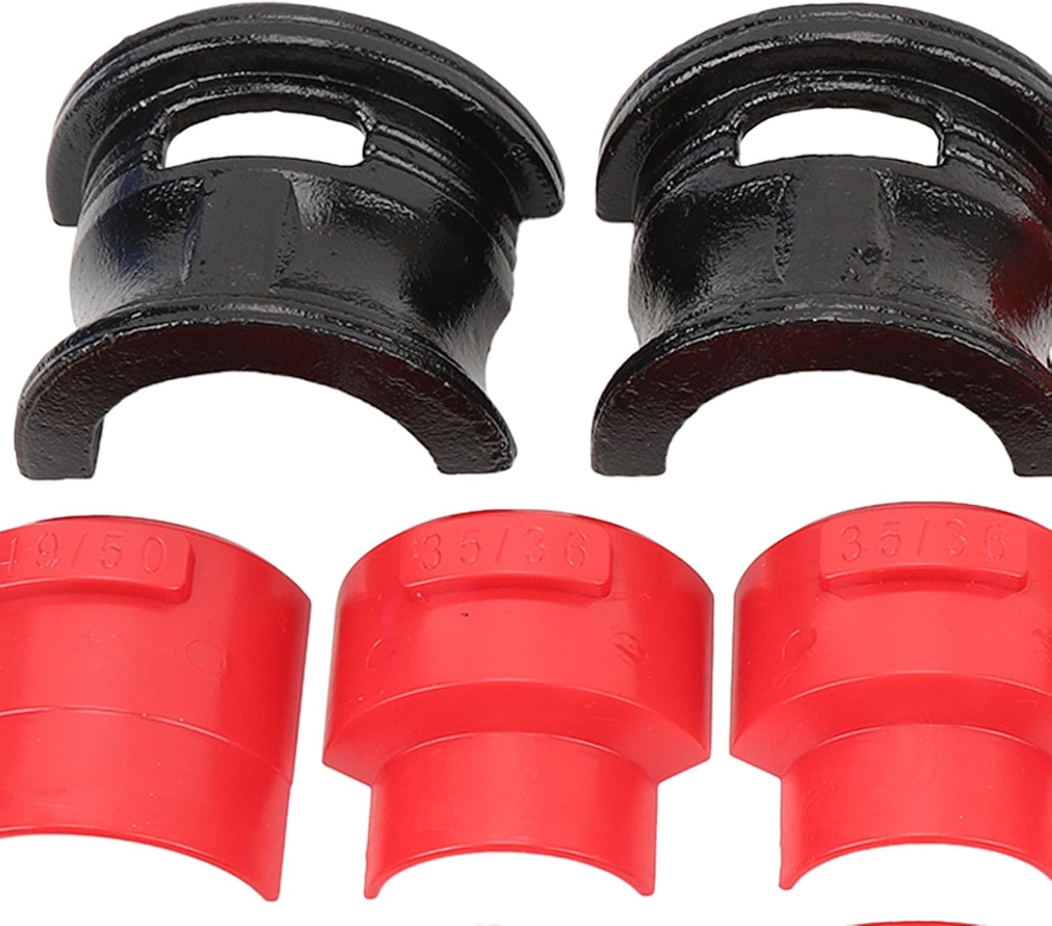 35-50MM Fork Seal Installer Driver Set, Universal Motorcycle Bike Fork Seal Driver Tool Kit with 6 Adapter Sizes for Most Bikes Upside Down Front Yokes