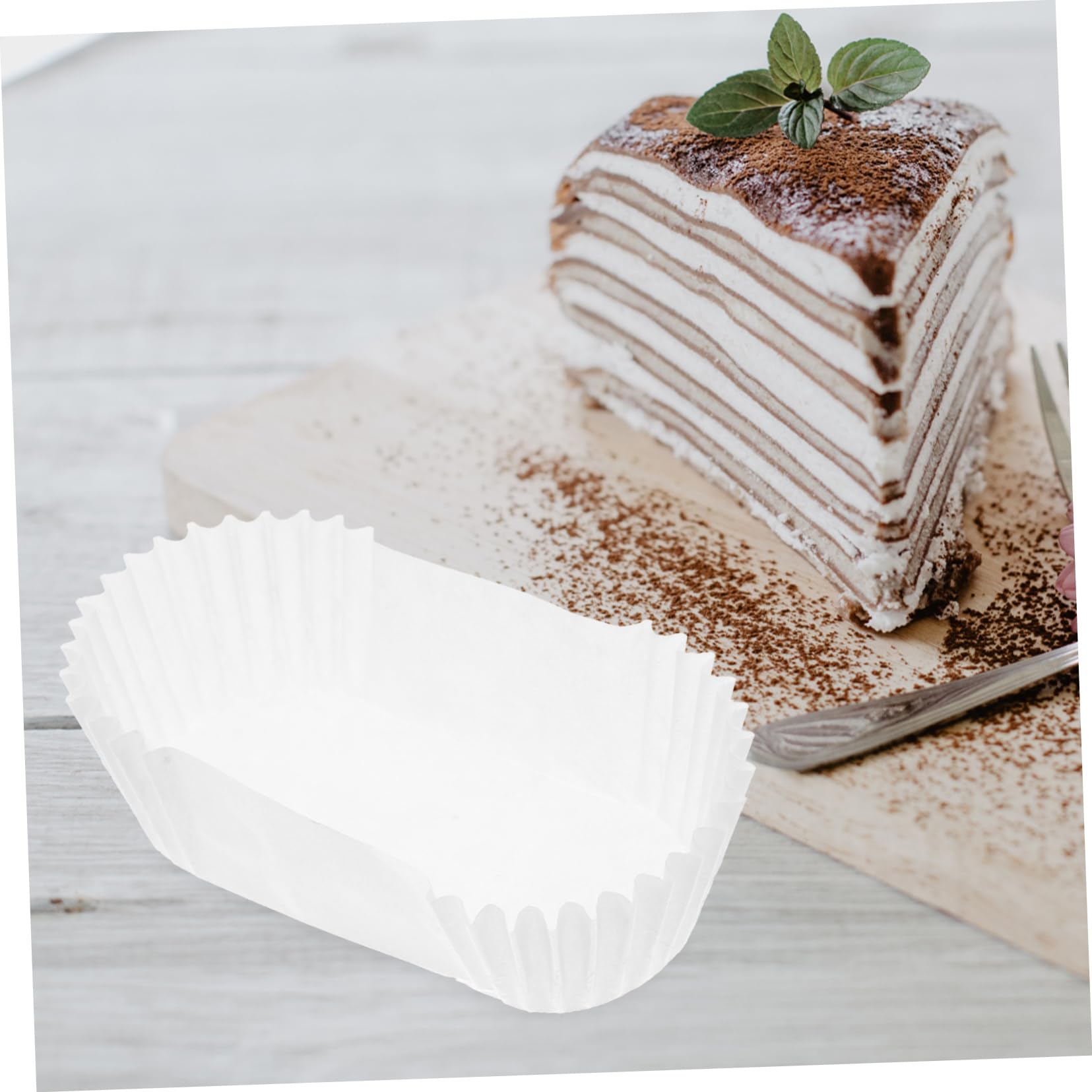 MAGICLULU 4 Pièces Papier Forme pour Gâteaux Résistants à Haute Température Doublures de Cupcake Imperméables Graisse pour Muffins Gâteaux