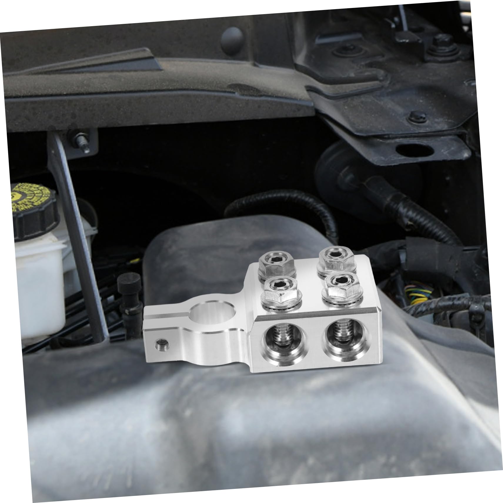 Paire de Cosses de Batterie Facile à Installer en Alliage D'aluminium Argenté, Interrupteur Isolateur pour Déconnexion de Batterie Véhicule Automobile