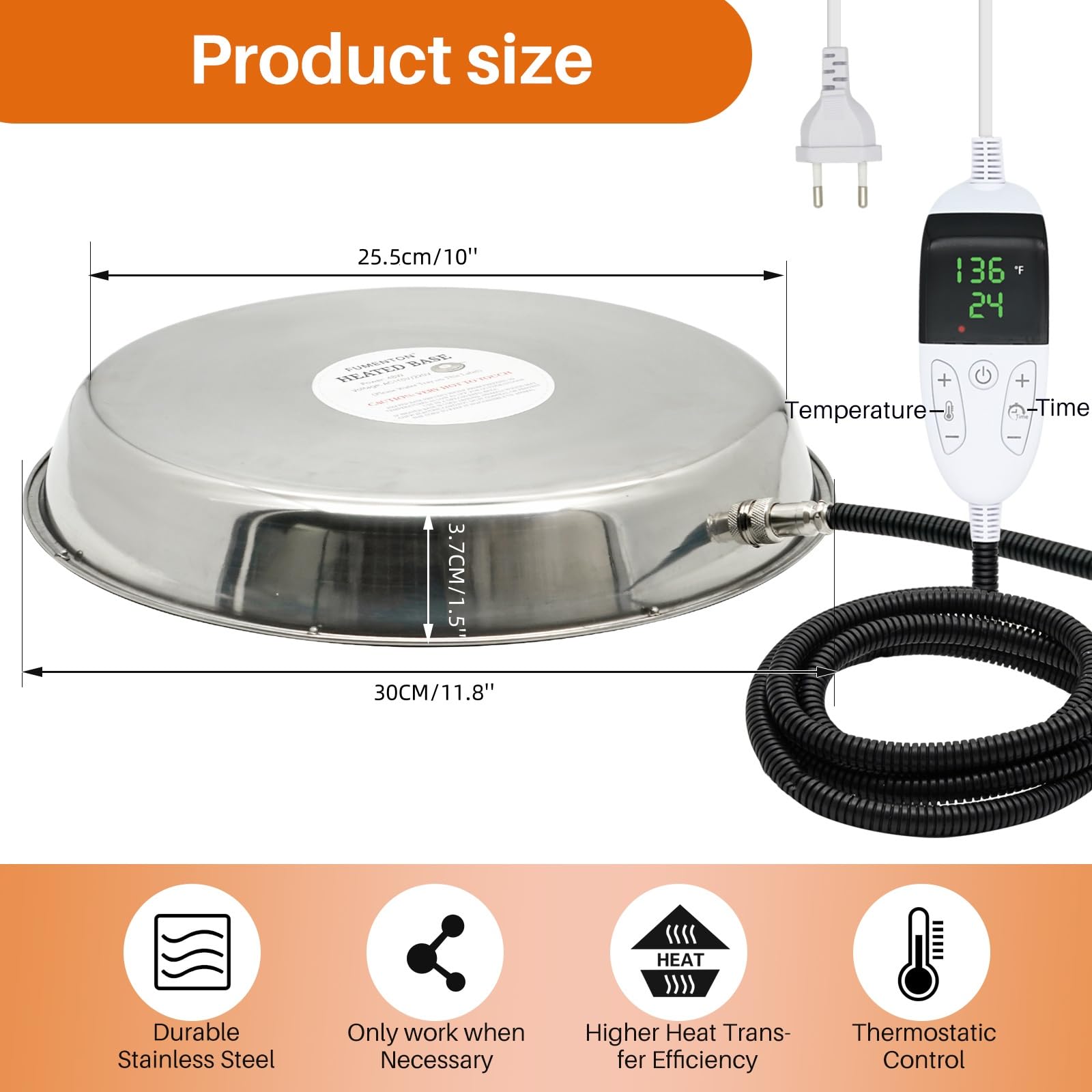 Abreuvoir Chauffé Pour Volailles Socle Chauffant Pour Poules Chauffe-eau Pour Dégivrage Hivernal