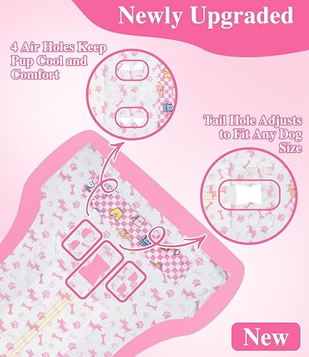 Miniatura 7 de Dono Pañales desechables para perros hembra, 24 unidades, pañales desechables para el período de corazón con indicador de humedad, pañales súper