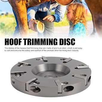 Sorandy Hoof Trimming Disc Plate, Electric Hoof Trimming Disc Hoof Nipper Knife Tool, Steel Livestock Sheep Cattles Horses Cow Hoof Grinding Disc Plate, 8 Blades