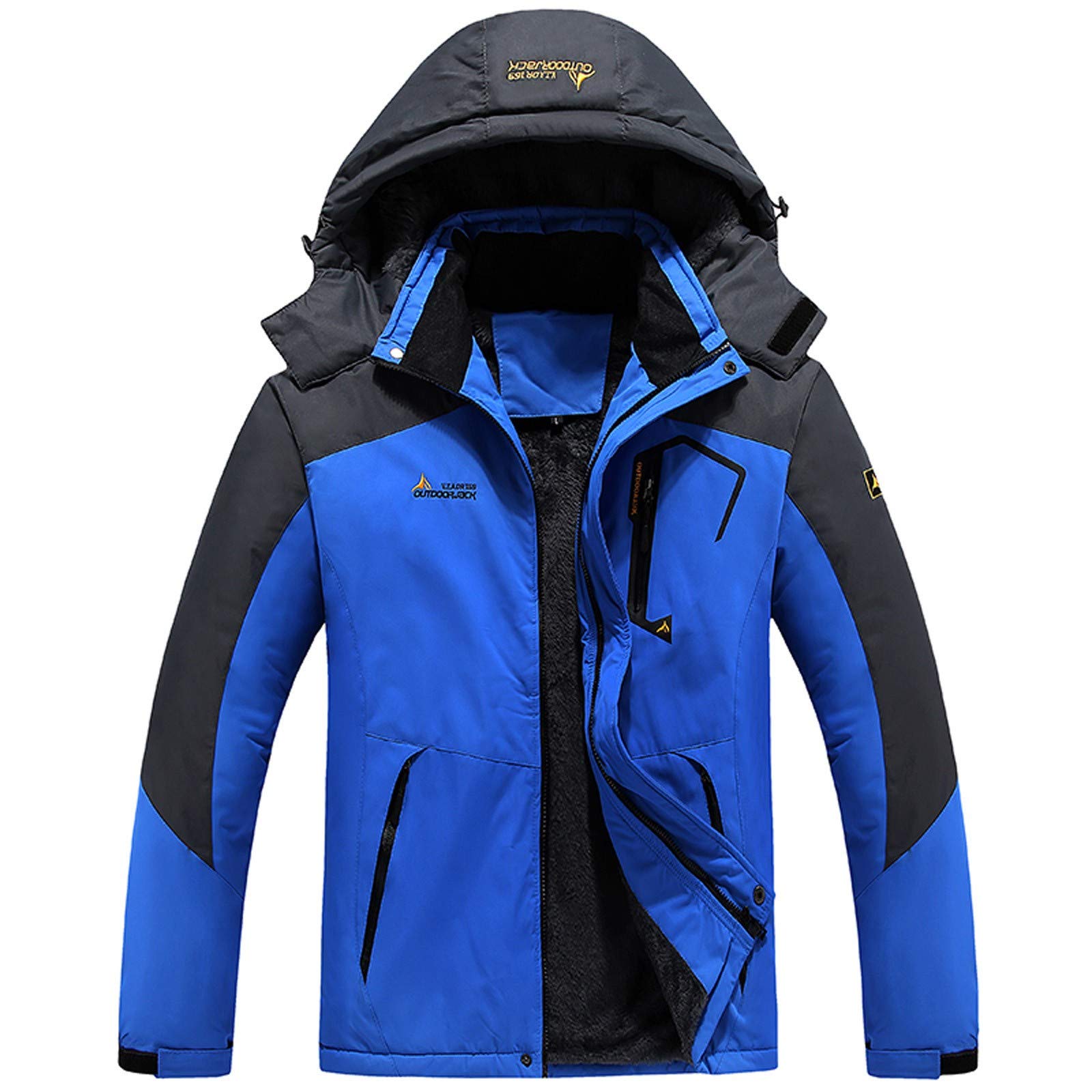 Chaqueta Cortavientos Hombre Chubasquero Cortaviento Detalles Reflectantes - Chaqueta Trench Deporte Ligero con Cremallera - Impermeable con Capucha Transpirable Waterproof Reutilizable Cortaviento