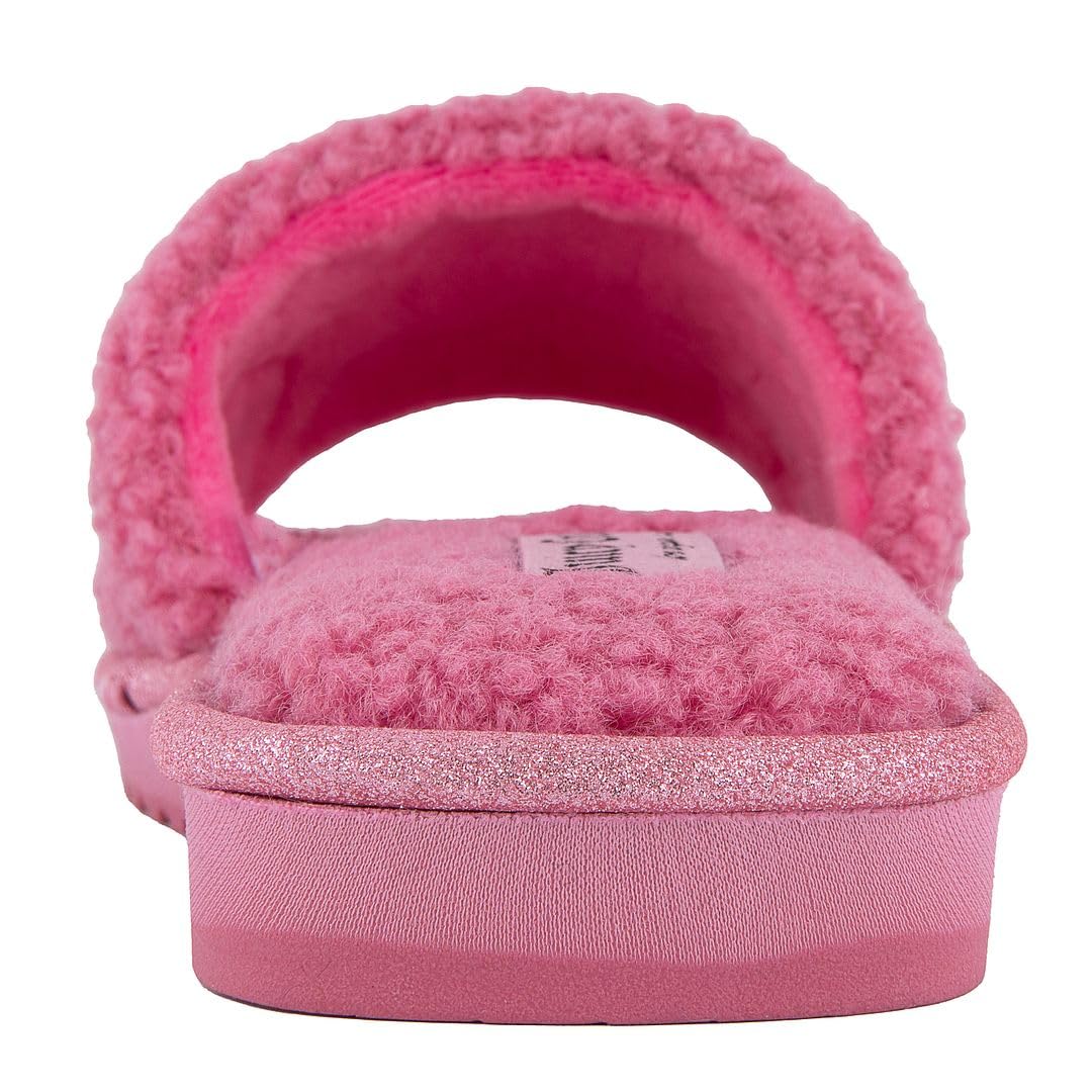 Juicy Couture Women's Slide Slipper Sandals With Faux Fur
