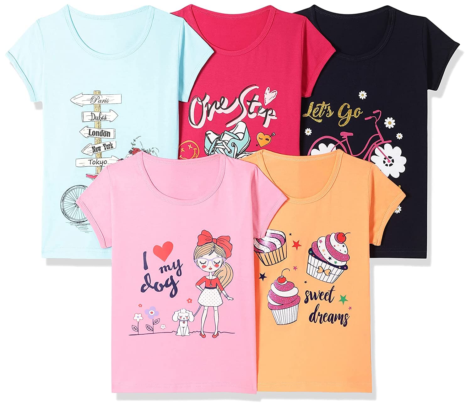 T2FGirls Girls Chest Printed T-Shirt T-shirt