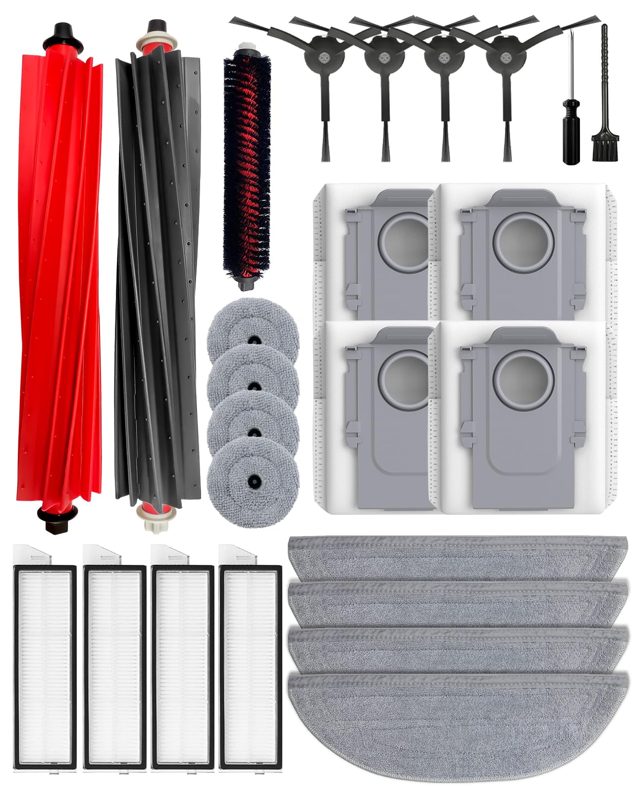 Kit pour Roborock S8 MaxV Ultra éliminant les brosses usées et les filtres encrassés