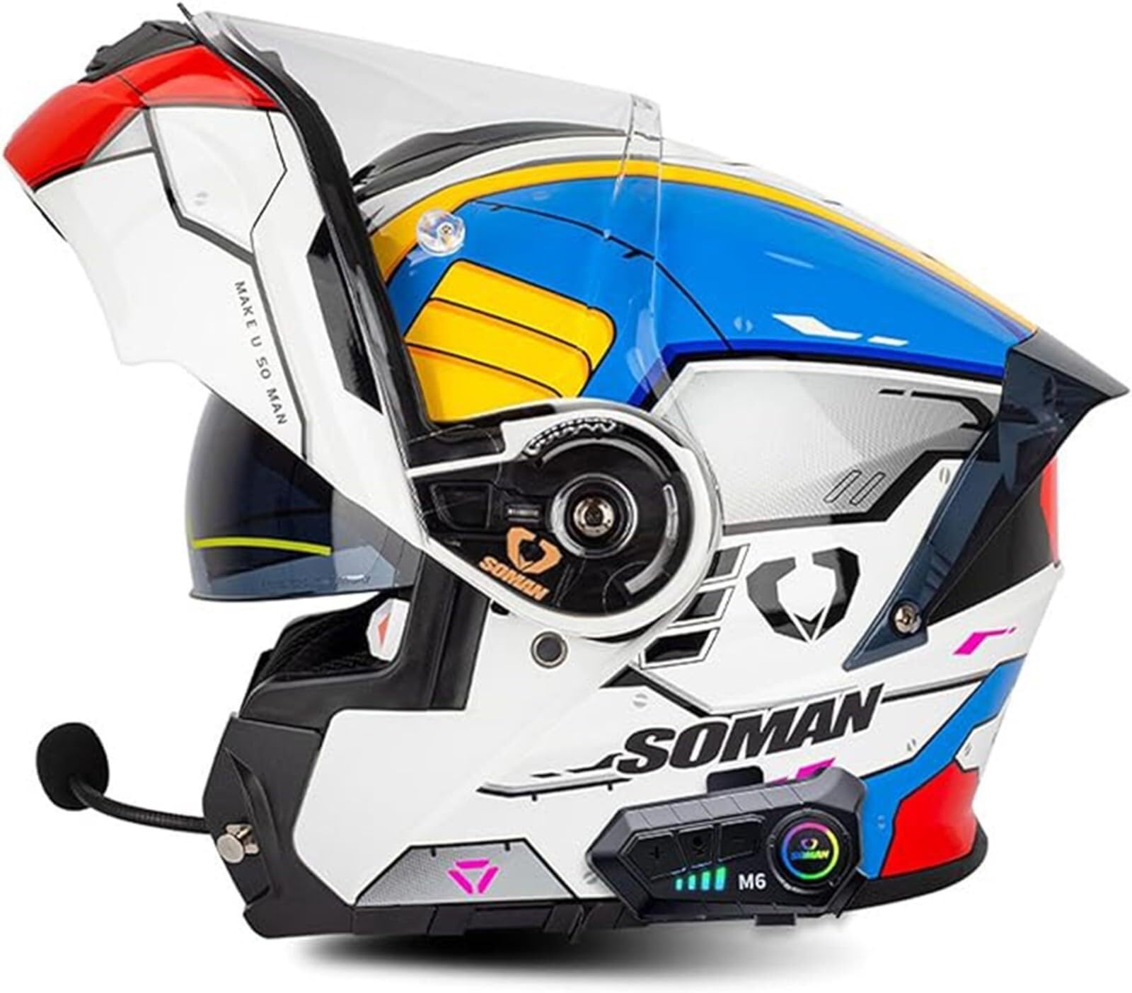 Casque moto modulable bluetooth pour rouler en ville et sur autoroute avec micro