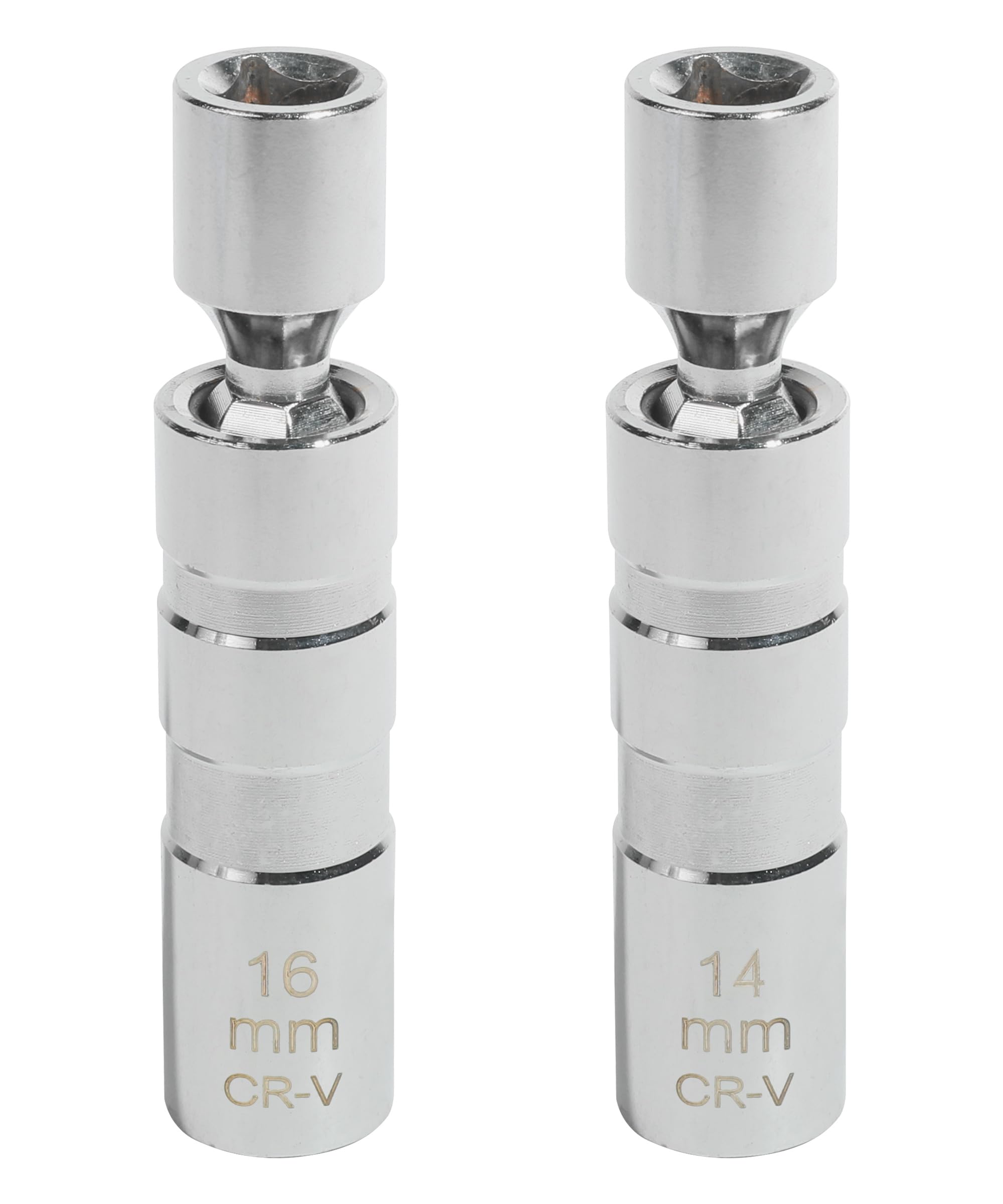 SCUARI Spark Plug Socket,Spark Plug Socket Set,Car Accessories Spark Plug Wrench,14mm&16mm Thin Walled Spark Plug Socket,3/8