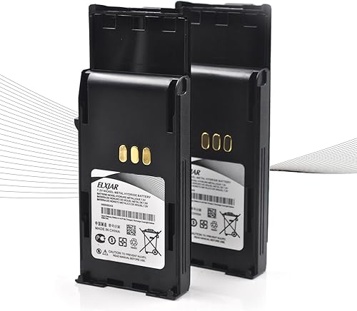 ROWSHEP Paquete de 2 baterías de repuesto de radio bidireccional Ni-MH HNN9049 de 7.2 V 1200 mAh para Radius P-1225 P1225 LS, Radius P1325, MTP700,