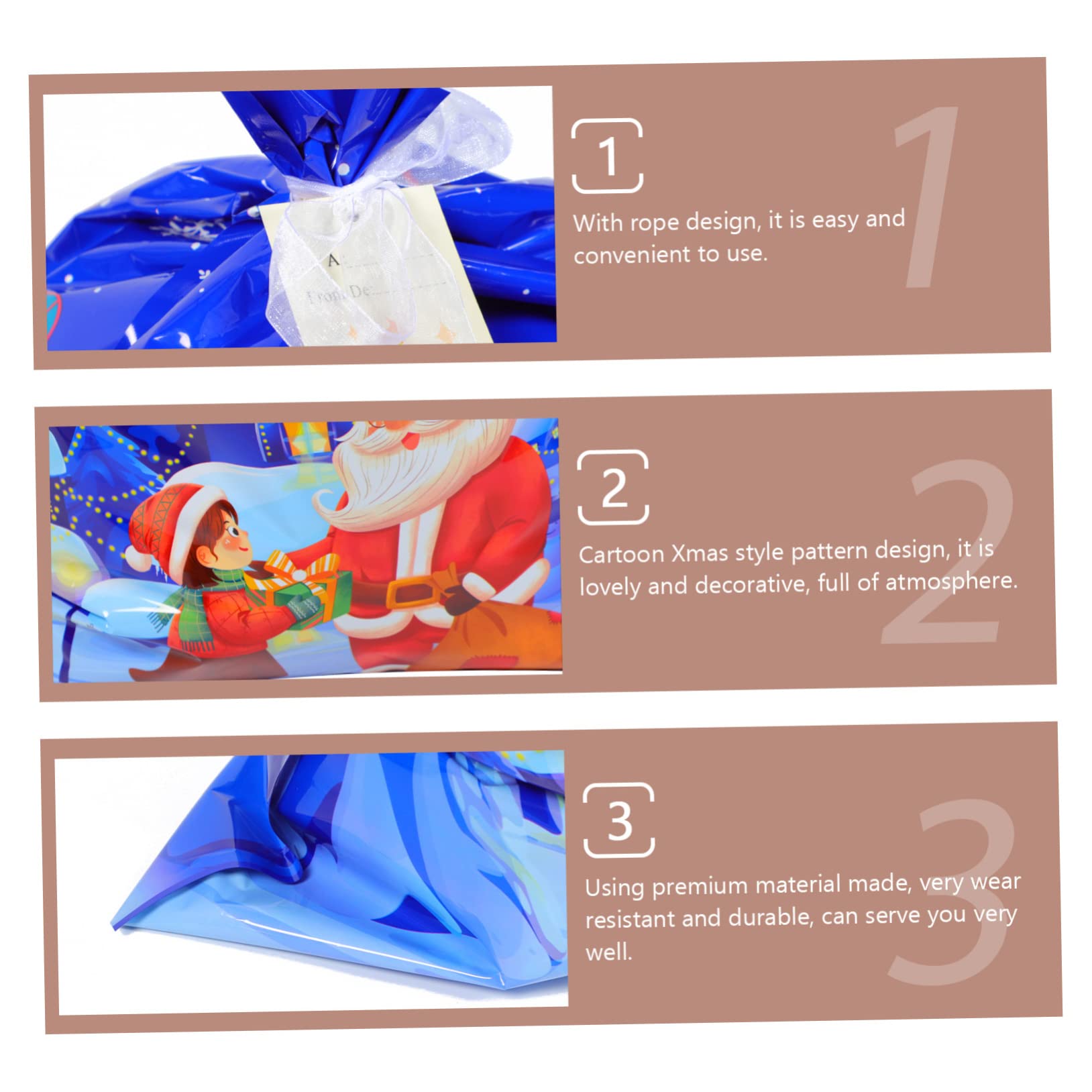 Didiseaon 2 Set Sacchetto di Natale festa di vacanza caramelle natalizie regali sacchetti per cioccolatini natale sacchetti cioccolatini natale sacchetto confetti confetti