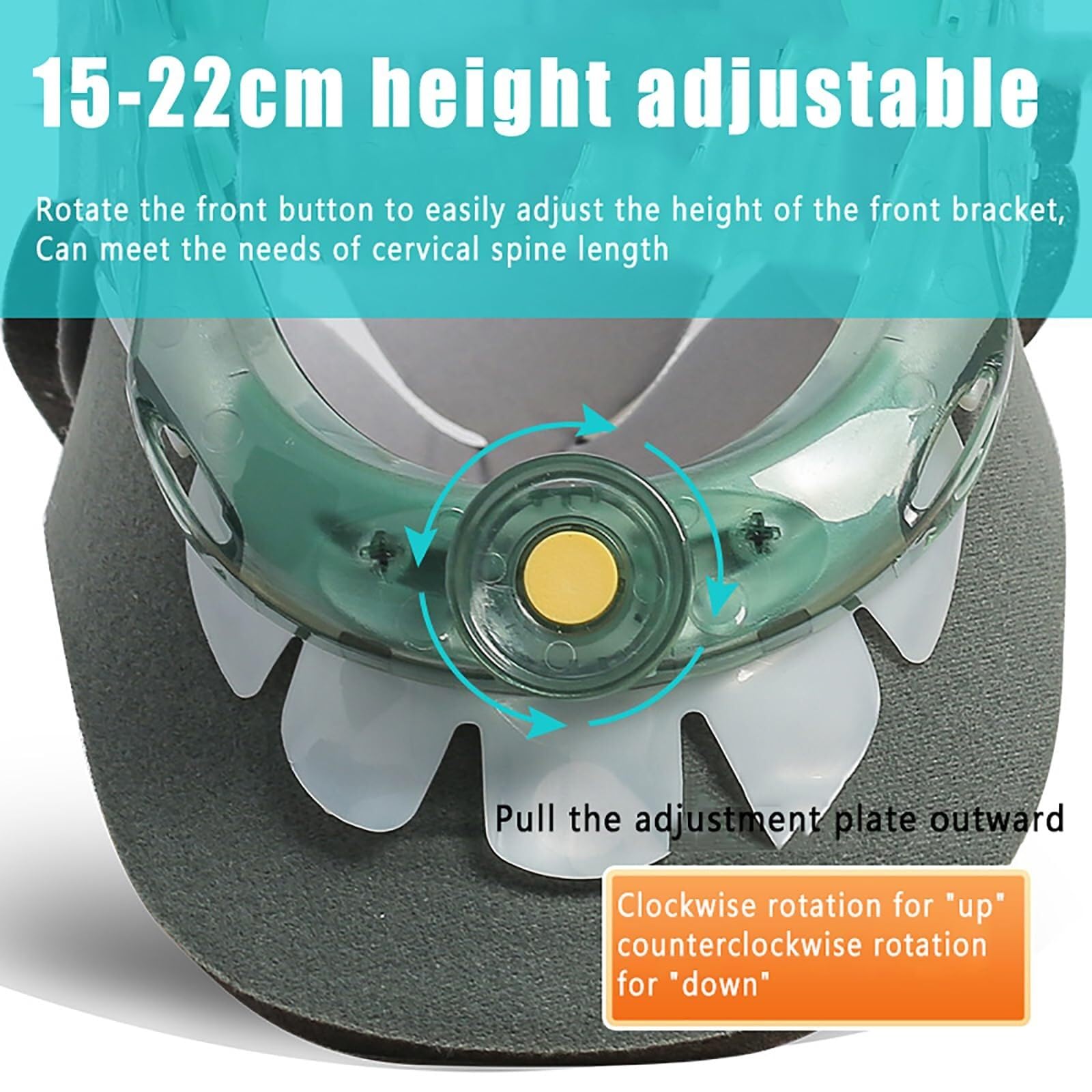 X&Z-XAOY Collarín Cervical Ajustable Collarín Cervical Ajustable En Altura con 6 Velocidades Y 5 Puntos De Presión Parcial Ergonómico Y Adaptable A Las Curvas