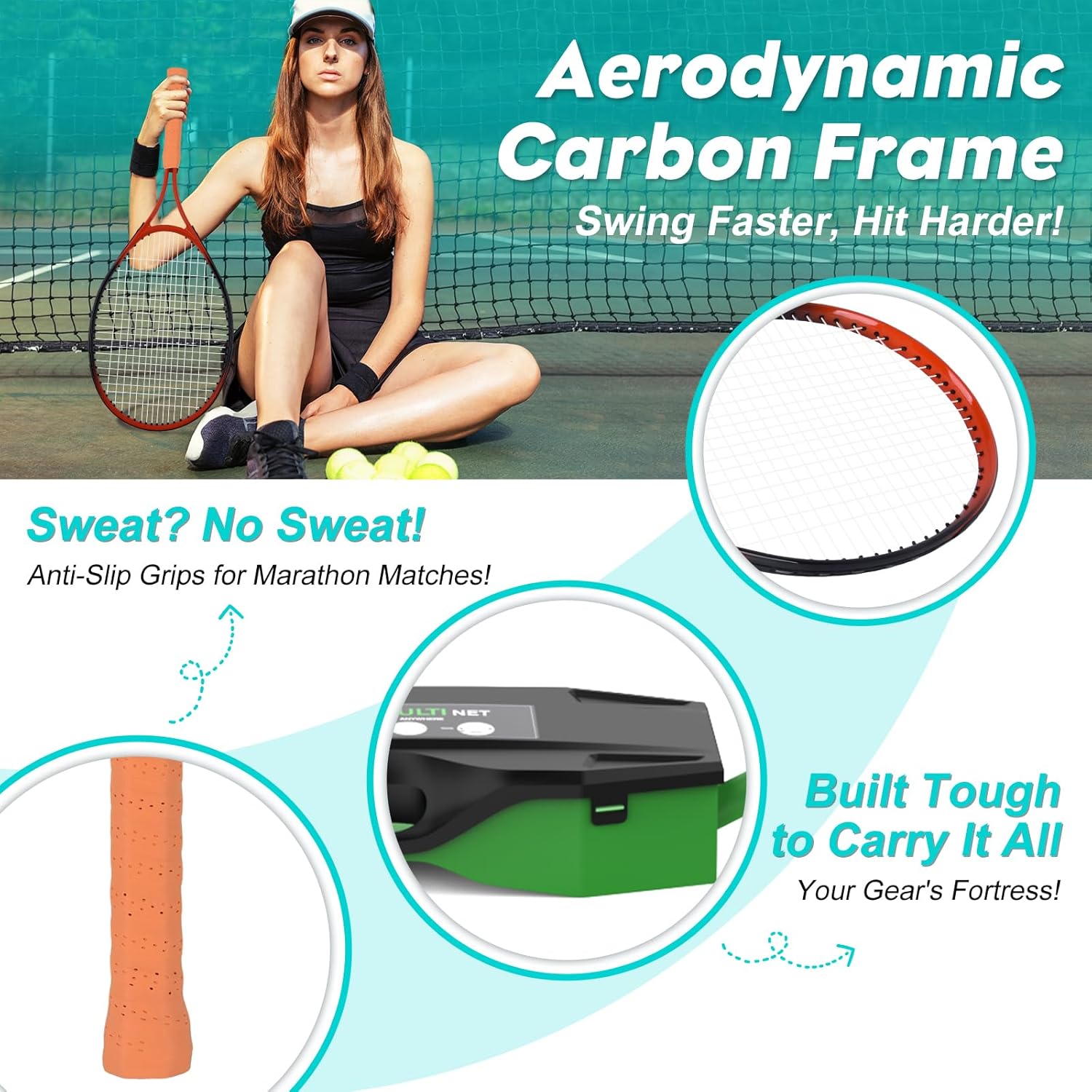 Badminton Set,Volleyball Set,Tennis Set with Storage Base.for Gatherings with Friends,Backyard Fun,Beach outings,Grassy Fields,and Other Outdoor Activities.Complete 3-in-1 Accessory Set.