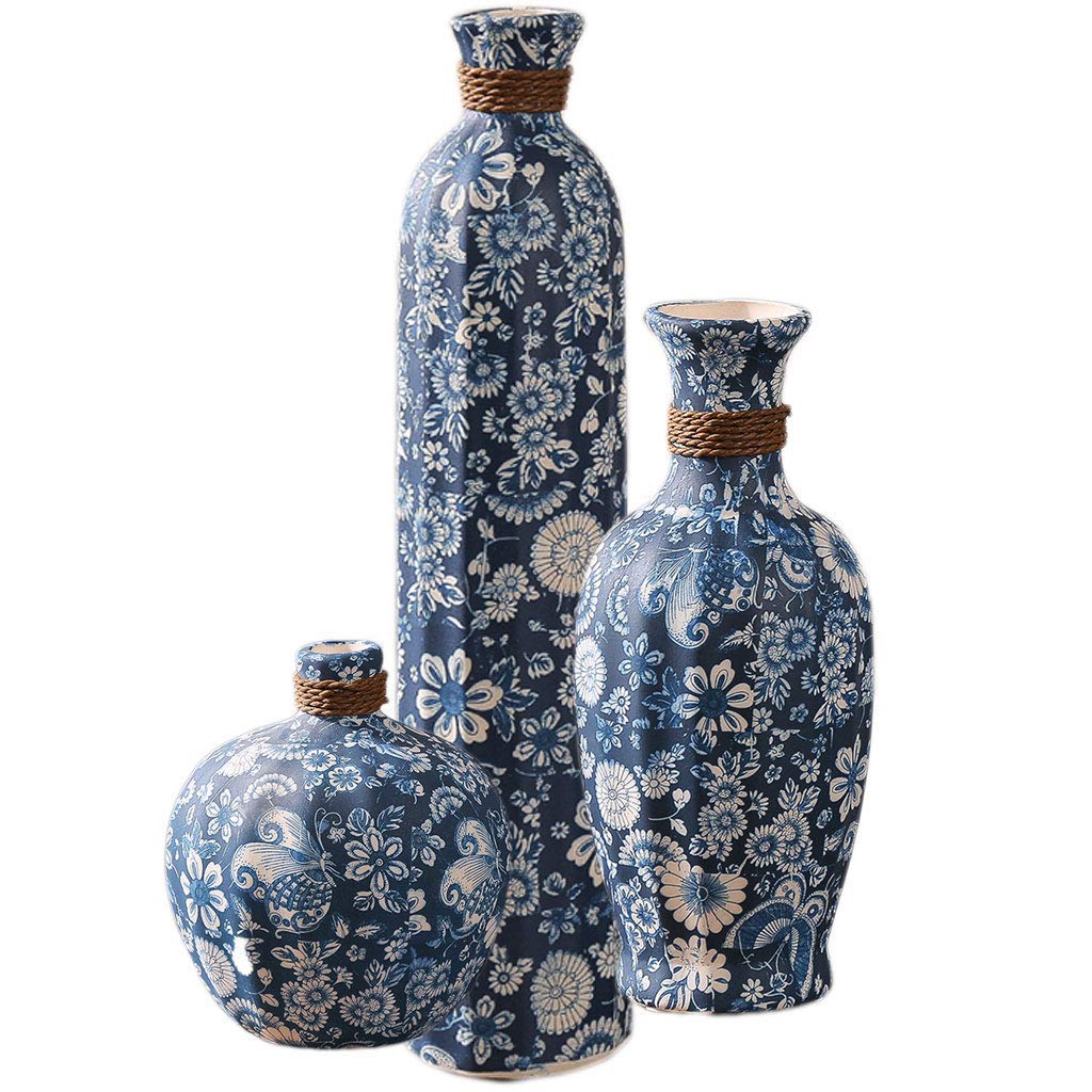 Vases en porcelaine fleur rétro pour stabiliser vos bouquets sur countertop en céramique