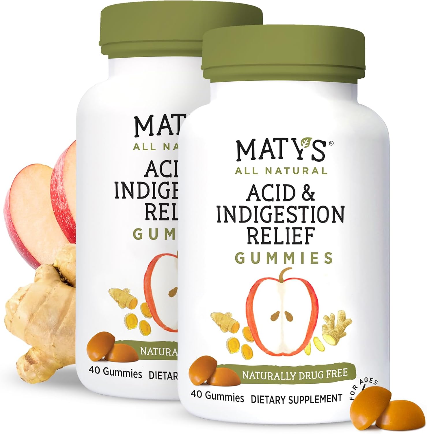 Matys Acid & Indigestion Relief Gummies, Safe Antacid for