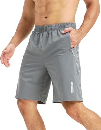 Mens Athletic Shorts Quick Dry Workout Shorts 7"/ 5"/ 9" Lightweight Hiking Linerless