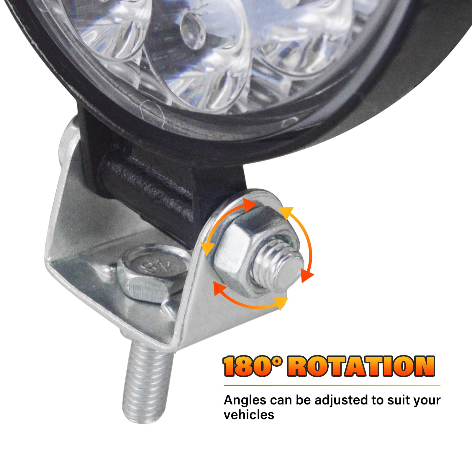 SKYWORLD 10 Pcs Faro da Lavoro Led, 3.2 pollici 42W Rotondo Spot Luci di Lavoro a Led mini fari barra led fuoristrada per 4x4 Auto Moto Off Road Trattore Camion SUV ATV, 6000K Faretti Fendinebbia