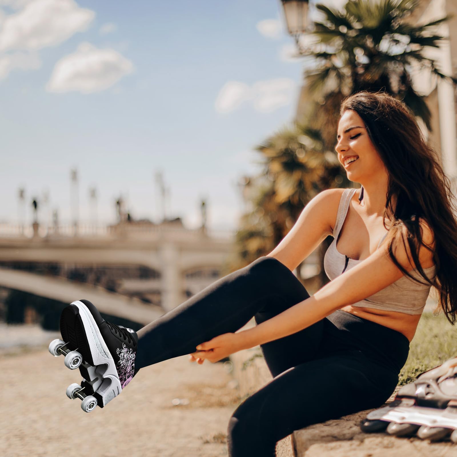 Schuhe mit Rollen fuir Madchen,Rollschuhe Kinder,Roller Skate Shoes Jungen,Roller Schuhe Damen,Verstecktes Rad Schuhe mit Roller als Weihnachts- und Geburtstagsgeschenke