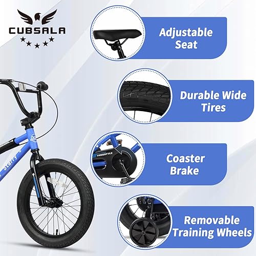 Miniatura 2 de 12 14 16 18 Inch Kids Bike BMX Style Bicycle with Training Wheels Coaster Brake for 2-10 Years Old Toddlers Boys Girls Multiple Colors