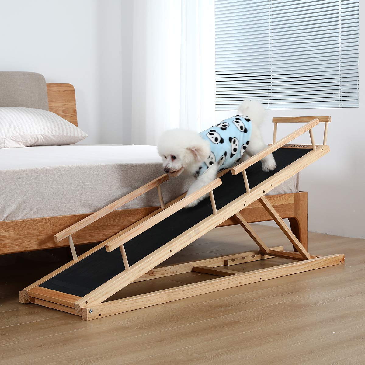 Pet Supplies MDBT Dog Bed Ramp 2.0 for Small Dogs 59 in Wood Pet Safety