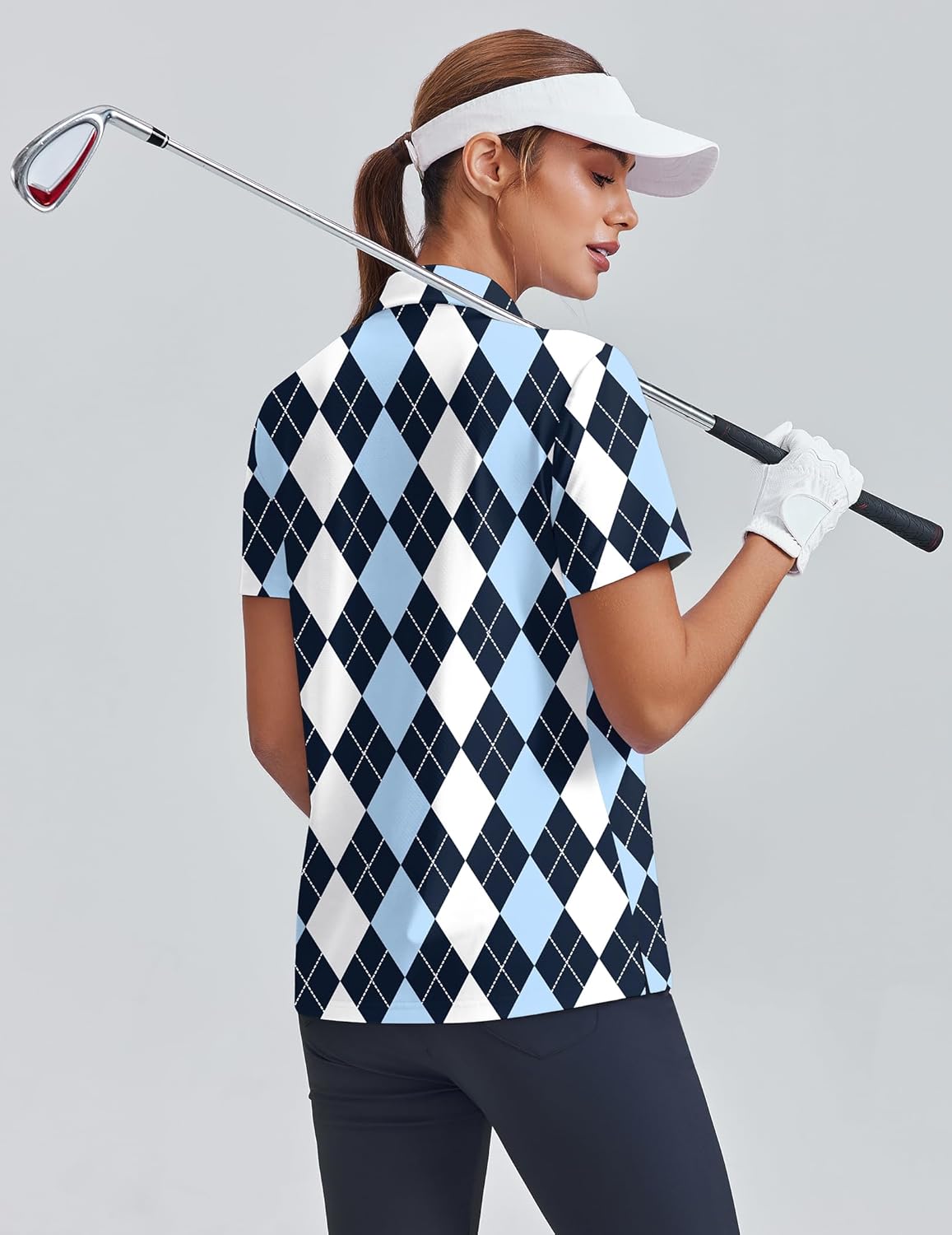 PINSPARK Womens 4 Buttons Golf Polo Shirts UPF 50+ Quick Dry Athletic Tennis Tops Collared Pickleball T Shirt - Image 2