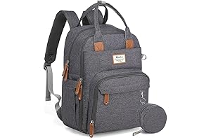 RUVALINO Diaper Bag Book Bag, Multifunction Travel Back Pack Maternity Baby Changing...
