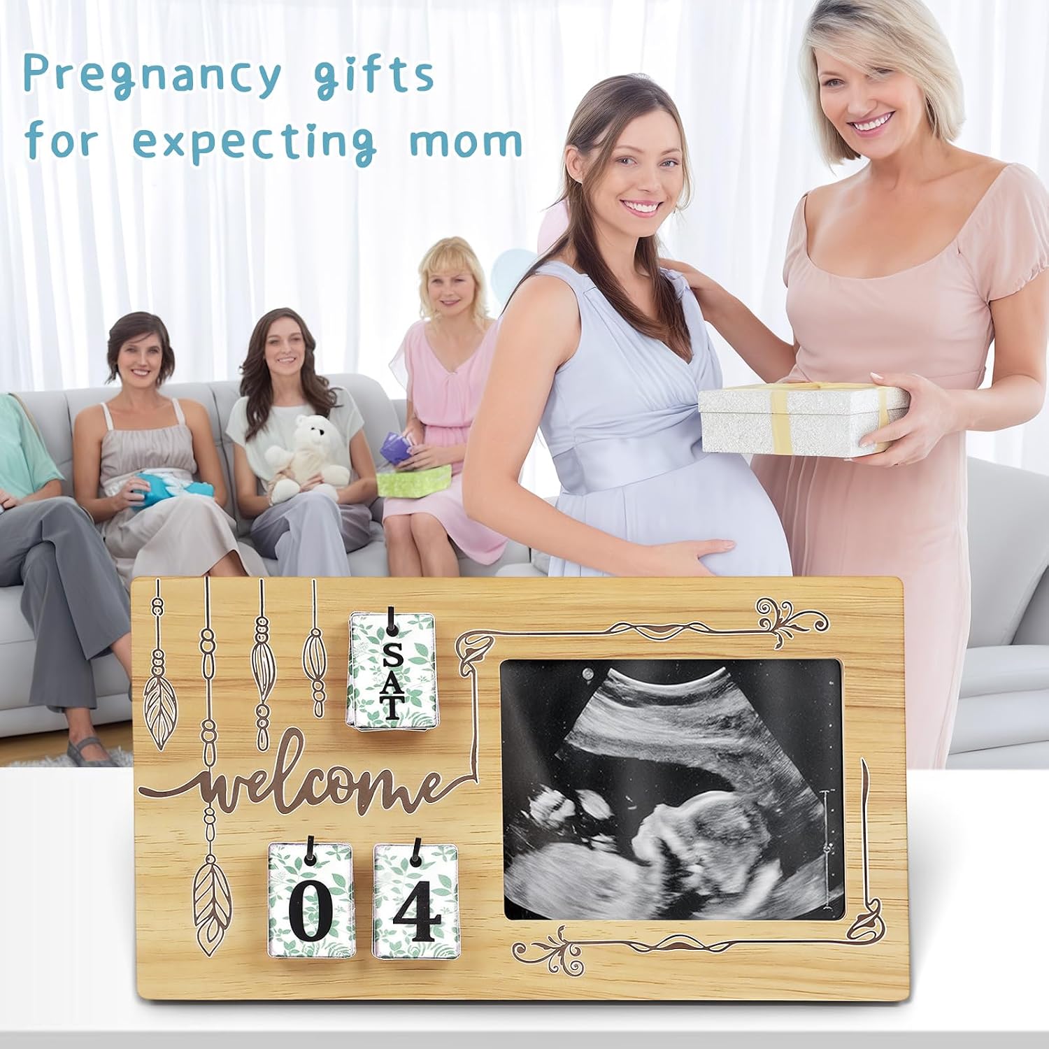 Ultrasound Picture Frame for Baby Pregnancy Announcement Ideas,Baby Gender Reveal Creative Gifts,pregnancy gifts for first time moms and Dad