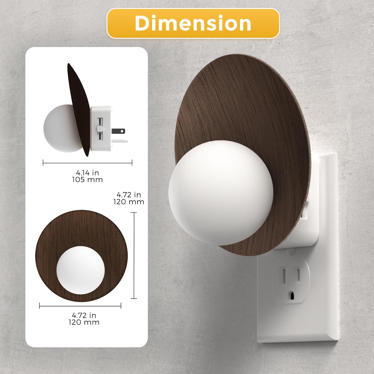 L LOHAS LED Night Light,Cozy Rustic Farmhouse Night Light 2 Pack, Dusk to Dawn Sensor,3000K Soft White,Brightness Adujstable,Vintage Nightlight for Bathroom Adults