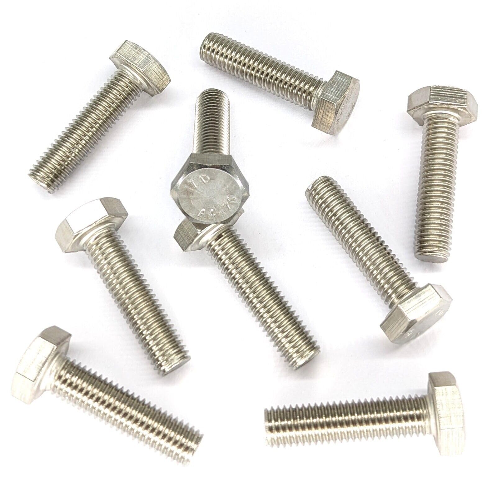 M12 1.75 A4 STAINLESS STEEL MARINE BOLTS GRADE SET SCREWS FULLY THREADED (PACK OF 5) (M12 X 65mm)
