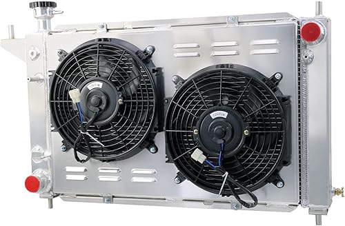 Miniatura 2 de Mustang Radiador para Ford Mustang GT SVT 3.8L V6 5.0L V8, 3 filas de aluminio CU1488 de 3 filas + cubierta  ventilador + kit de relé