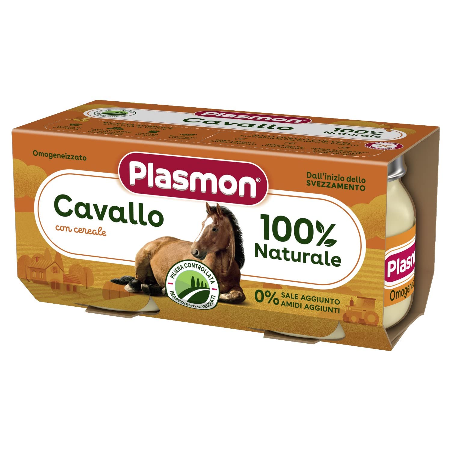 Plasmon Omogeneizzato Carne Cavallo e cereale 2x80g