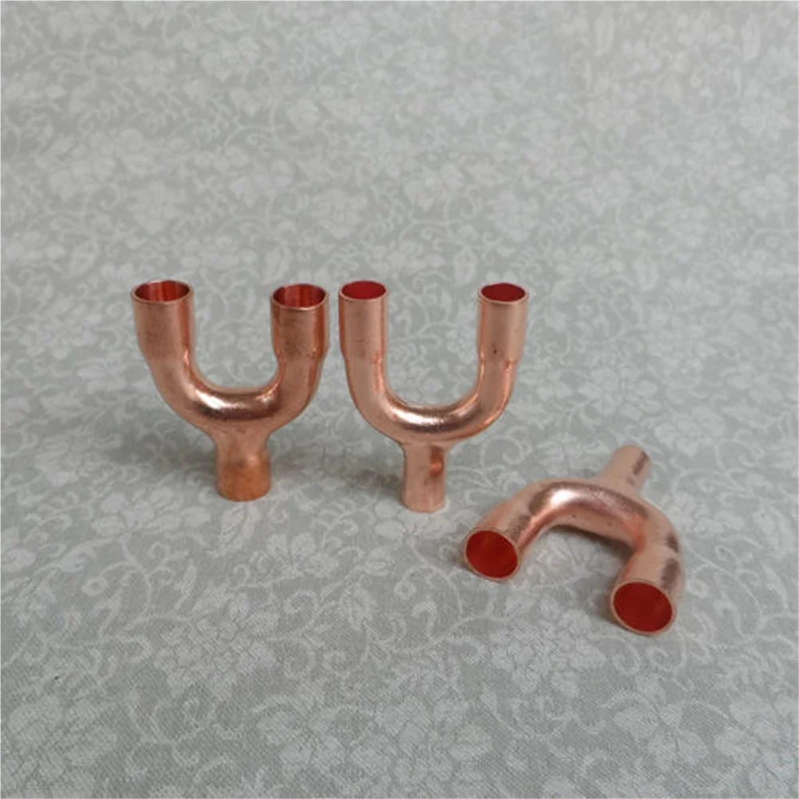 3/8" 1/2" 3/4" 5/8" 16 19 22 25 28.6 32 35 38 42mm ID Y Shaped 3 Way Splitter Copper End Feed Solder Fitting Air Conditioner(35x28.6mm CD-45mm) Brass Hose
