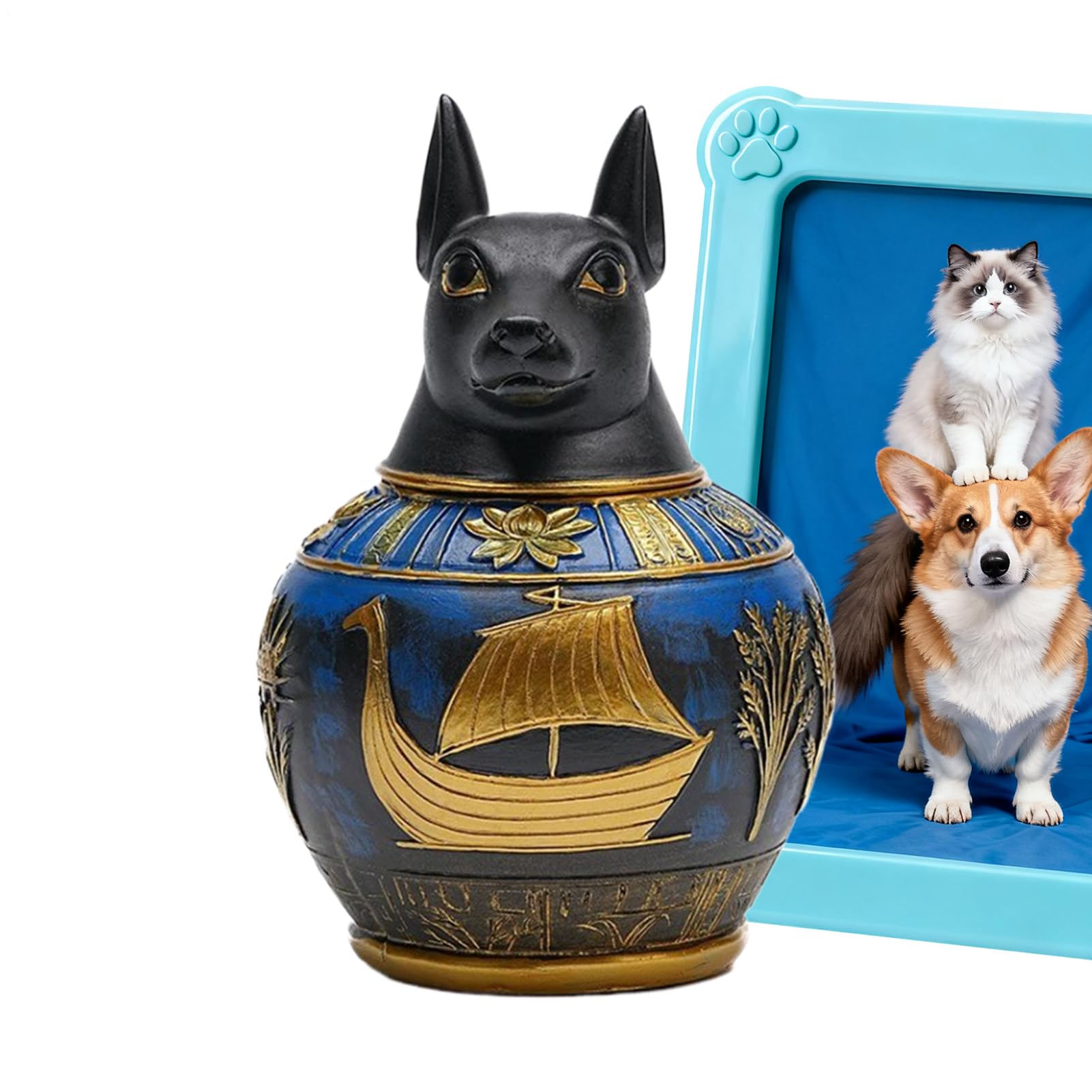 Urne pour cendres d'animal domestique coffret mémorial sur bureau ou étagère