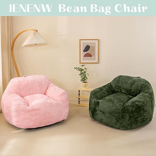 Miniatura 7 de Sofá puf para adultos, sofá puff para leer, jugar, relajarse, funda suave y duradera, sofá perezoso, verde oscuro