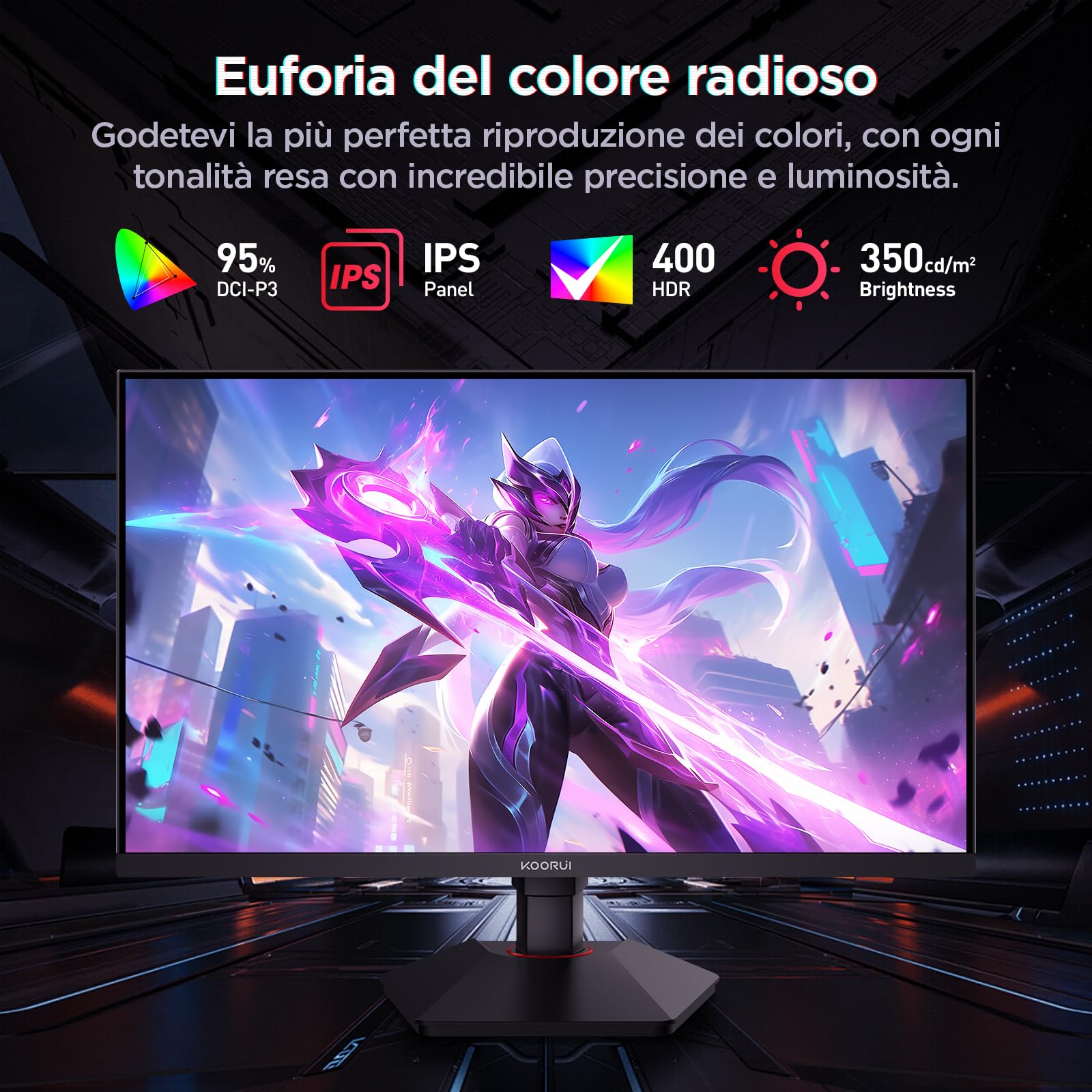 Monitor Gaming 27 Pollici QHD 200Hz G2722P - Dettaglio