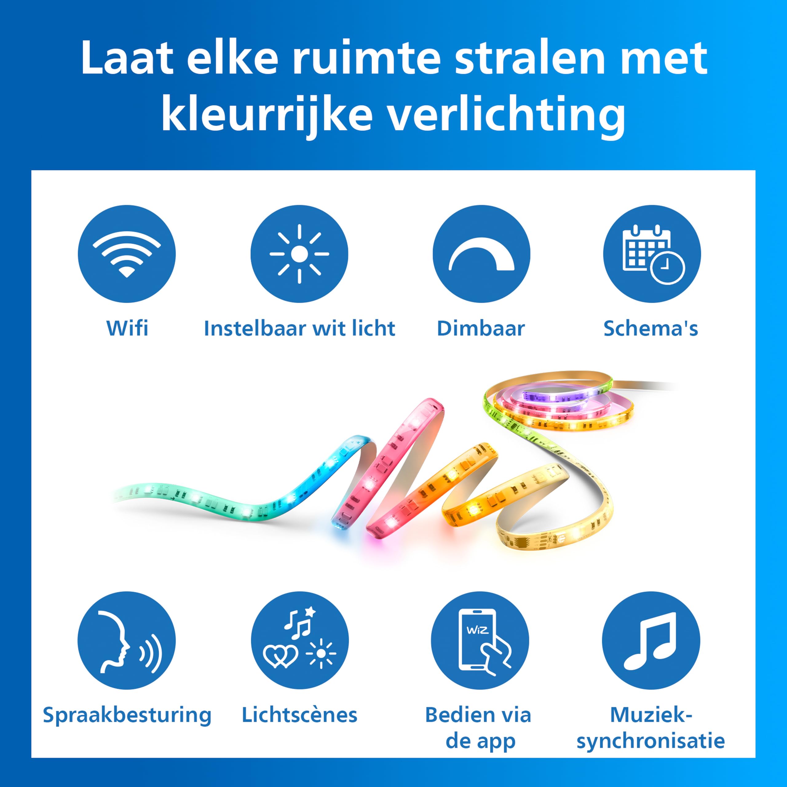 Philips Smart Lighting Striscia LED RGBICWW, 3 m