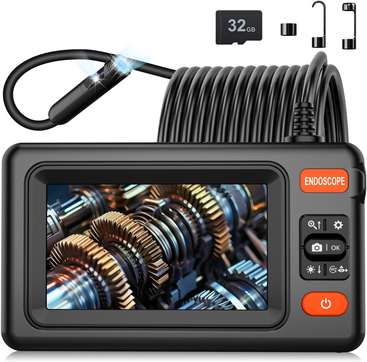 Dual Lens Endoscope Camera with Light