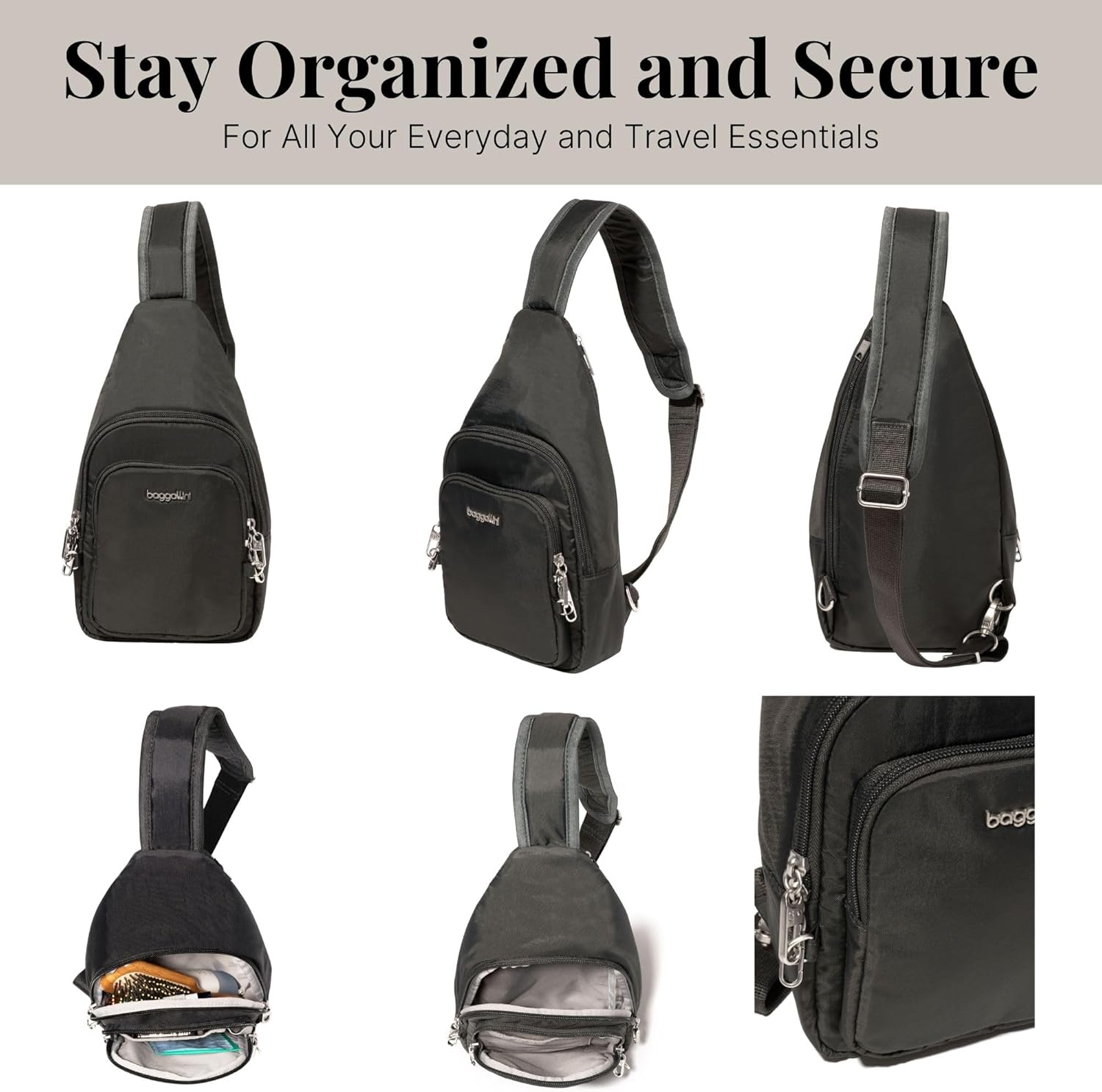 Baggallini womens Securtex Anti-theft Daytripper Sling - Image 7