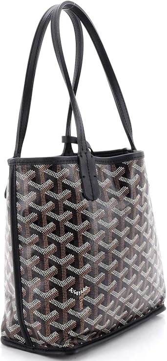 Pre-Loved Anjou Reversible Tote Coated Canvas Mini, Black