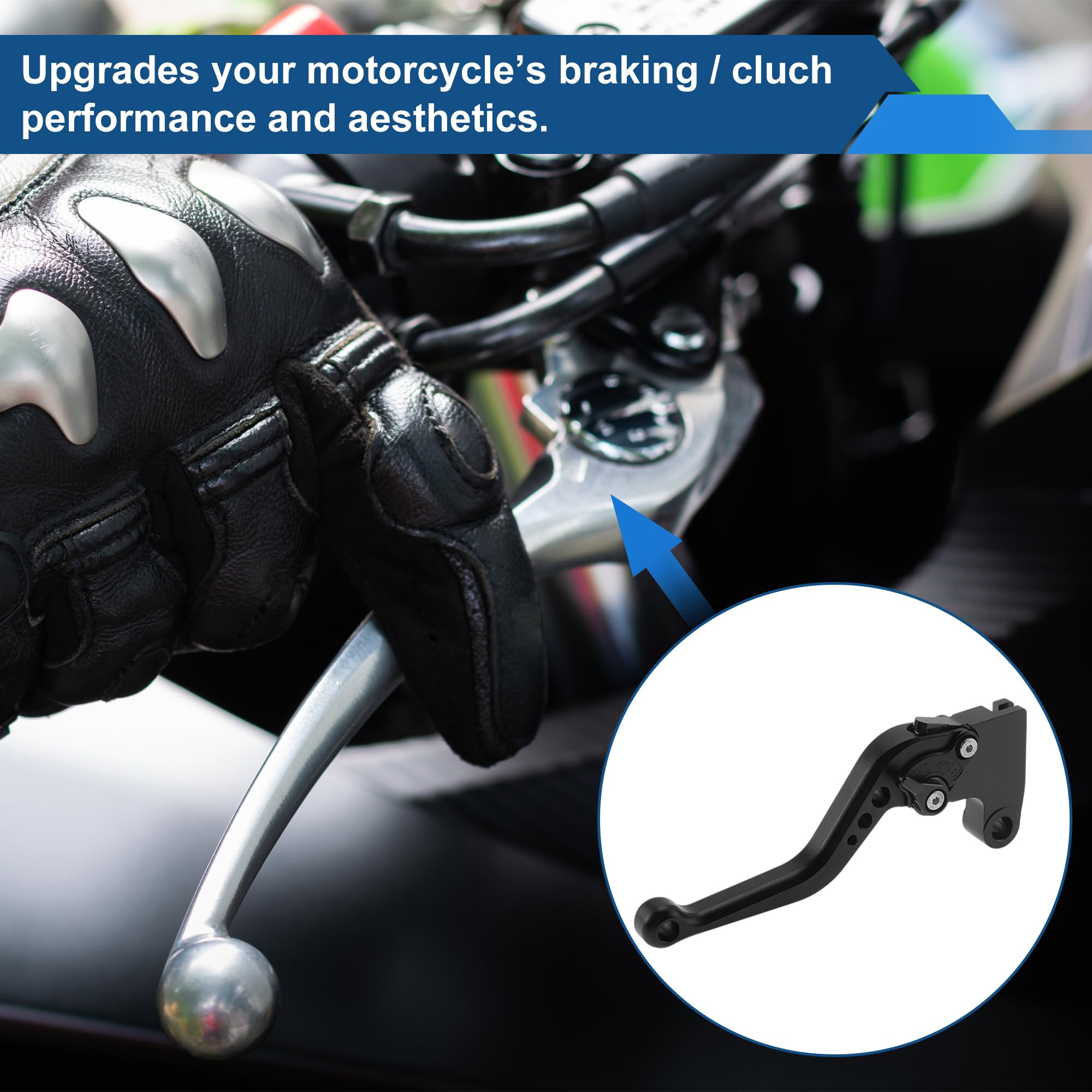 Leve freno frizione corti per Triumph Trident 660 2021-2024 6 Posizioni Regolabili Leva freno manubrio moto in lega di alluminio nero solido 1 coppia