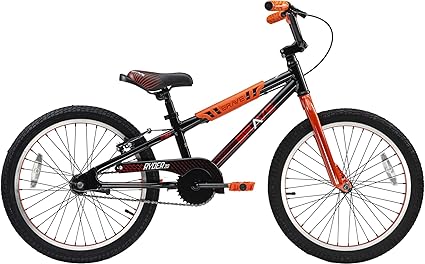 orange and black bicycle