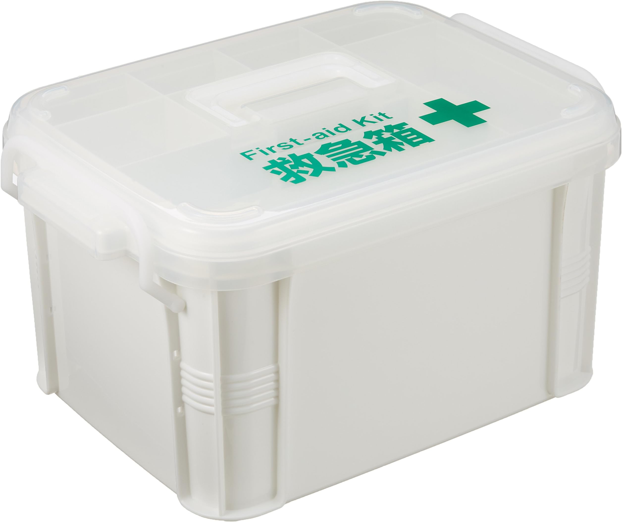 Amazon.co.jp: MIクリエーションズ 収納上手な救急箱 日本製 大容量 ミラー付 小物トレー 救急セット付 AS-300 ...