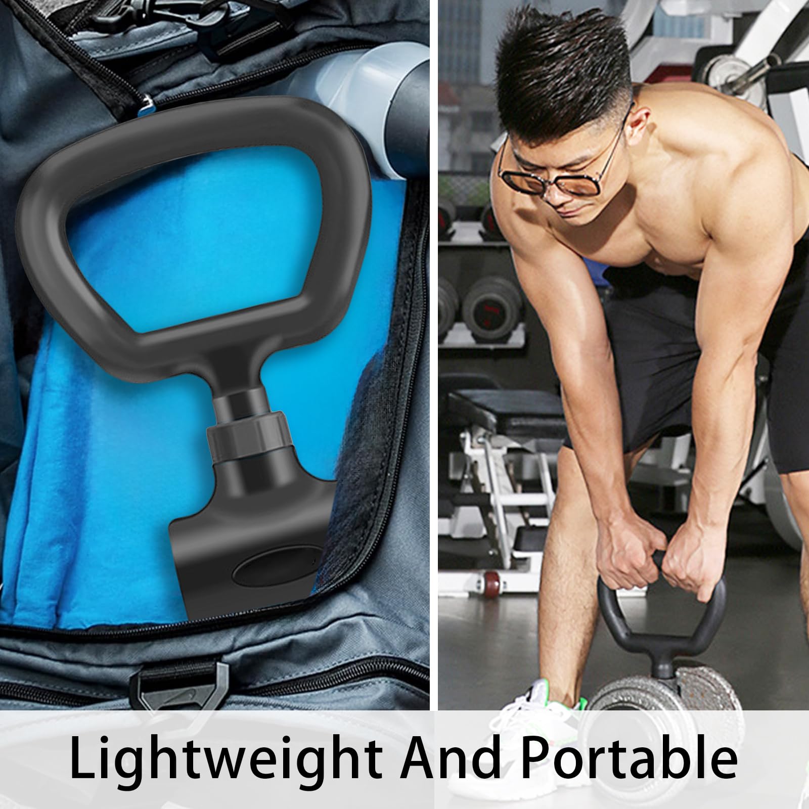 Kettlebell, Kettlebell Poignée Réglable et Rotative pour Haltères Transforme les kettlebells Poignée Antidérapante pour Haltères Équipement de Fitness pour la Maison